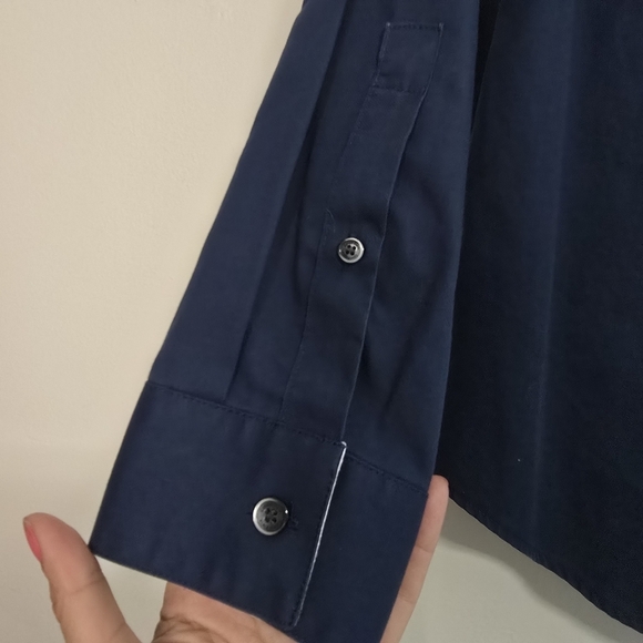 Mens Calvin Klein Navy Blue Buttondown Dress Shirt infinite cool non-iron - Picture 11 of 12